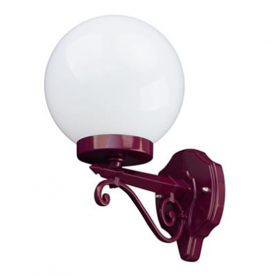 SIENA WALL BRACKET UP 200MM OPAL E27 BURGUNDY